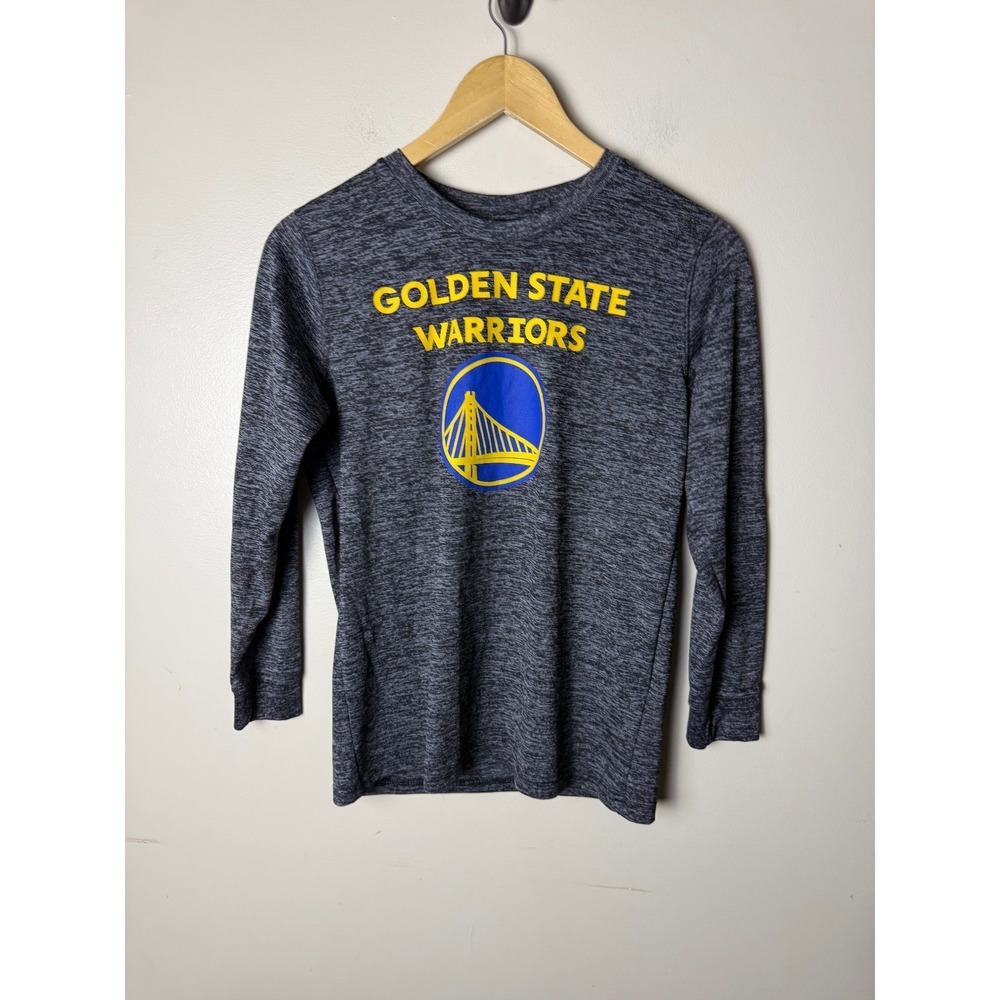 NBA Golden State Warriors Long Sleeve Shirt Youth L Gray Graphic